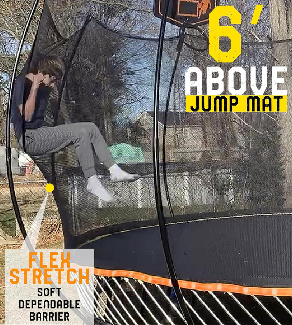 Free Jump Trampoline 10FT Round Springless Trampoline with Safety Enclosure Net - 10' Outdoor No Spring Trampoline for Kids, Teens and Adults - 10 Feet Recreational Trampoline with Ladder