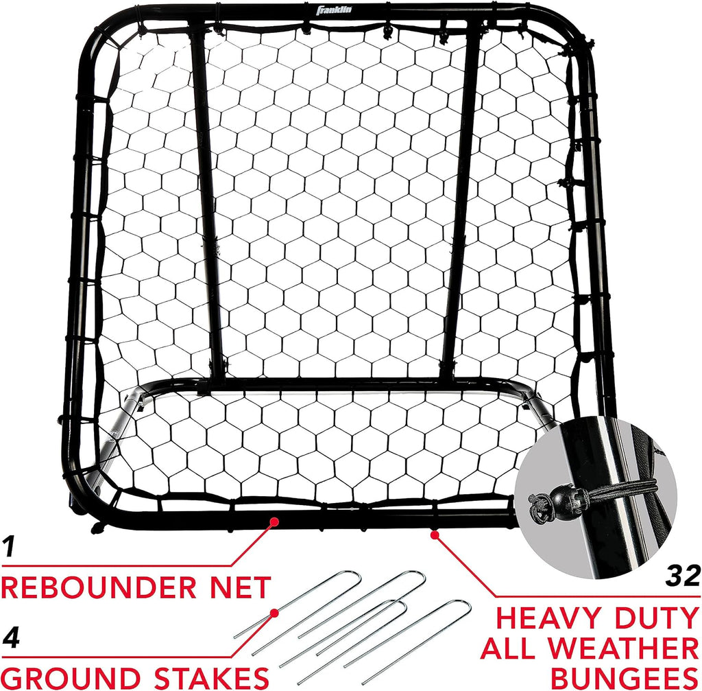 Franklin Sports Basketball Rebounder Adjustable Portable Pass Back Training Aid Multi Sport Baseball Softball Soccer