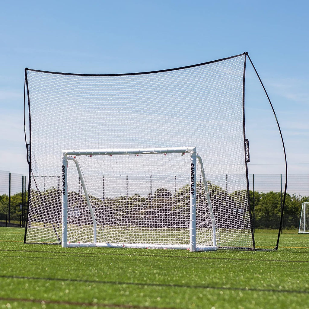 QUICKPLAY MEGA NET Portable Backstop Netting | Fast Set-Up Free-Standing Sports Net Barrier | Available in 12x9' & 32x9'