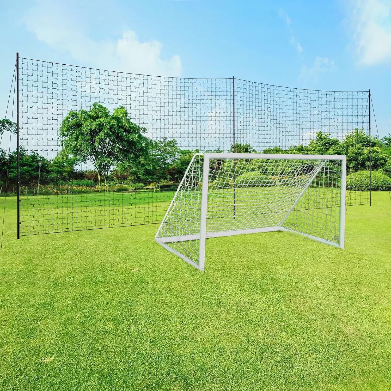 Ball Stop System - Soccer Backstop Net, Heavy Duty, High Impact, Practice Barrier