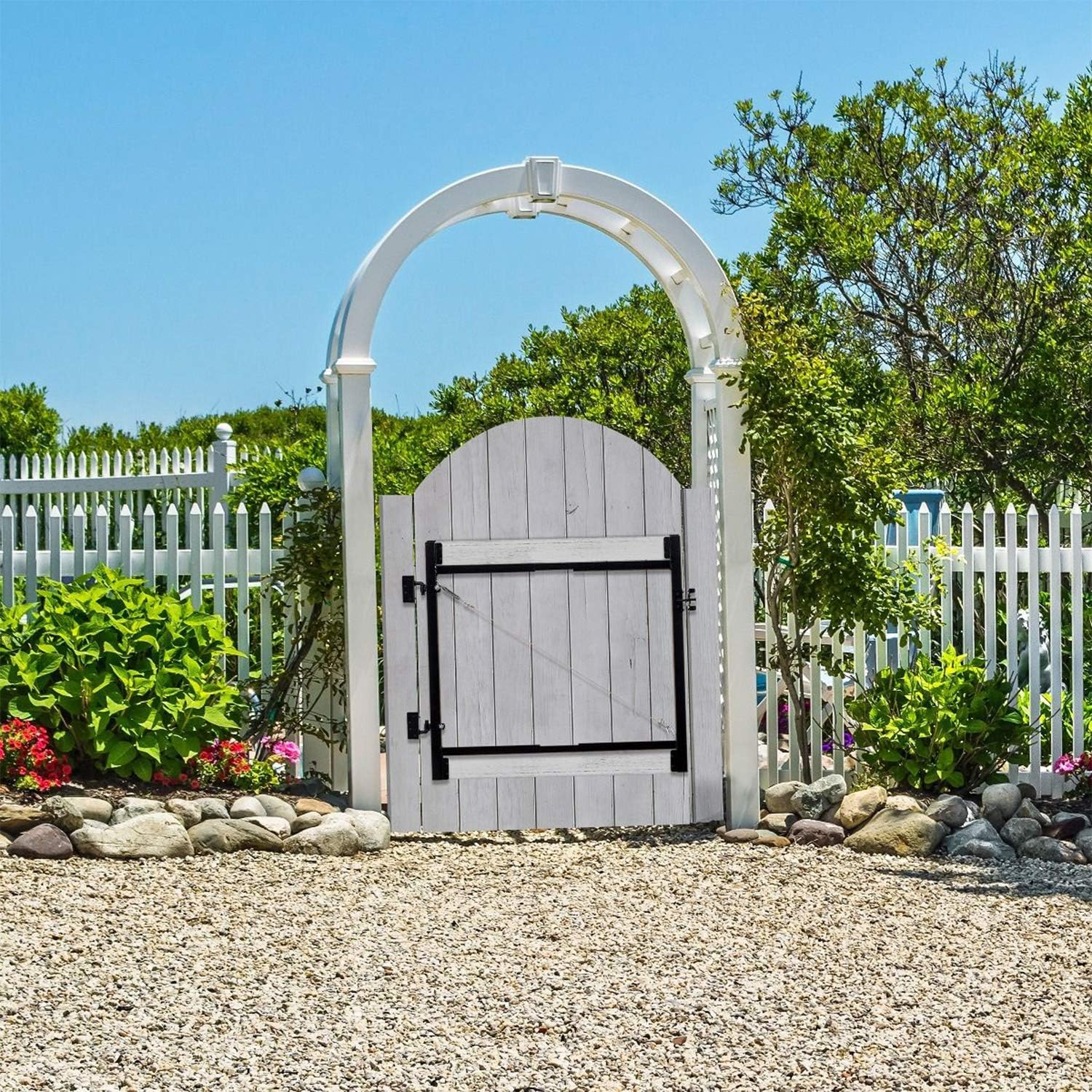 Adjust A Gate Steel Frame Gate Adjustable Building Kit for Doorway and Driveway, 36 to 60 Inches Wide and 4 Inches High, 2 Pack