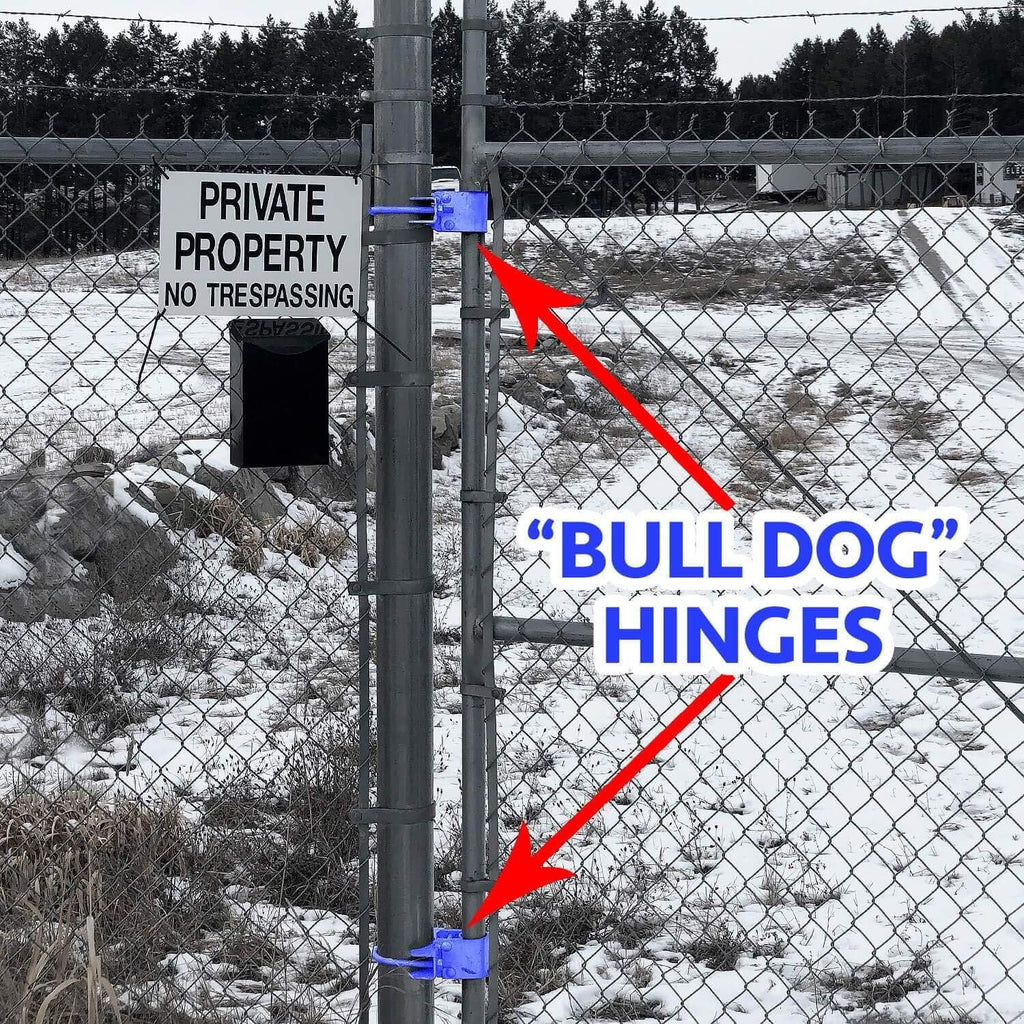 Chain Link Fence Bull Dog Commercial Duty Gate Hinge-for 2-3/8' Outside Diameter Gate Post/Pipe & 1-5/8' Thru 1-7/8' CASE Qty 10