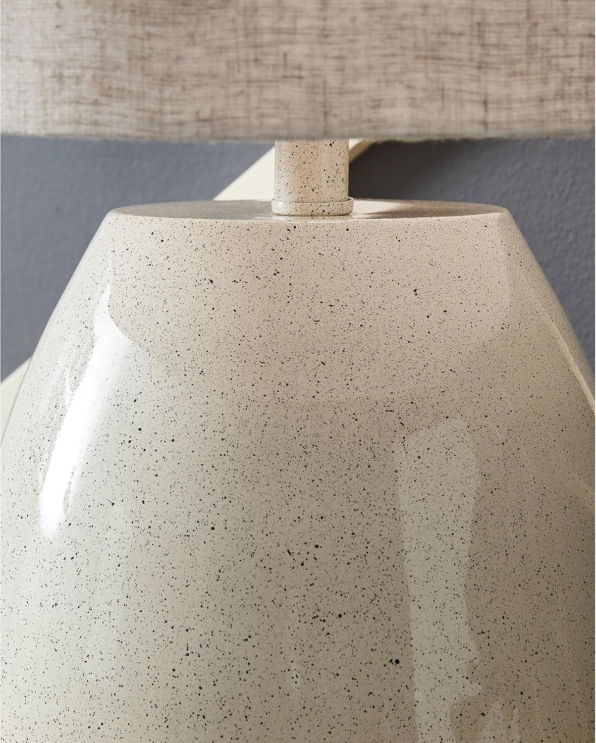 Signature Design by Ashley Linas Farmhouse Table Lamp with 3-Way Switch and Drum Shade, Beige