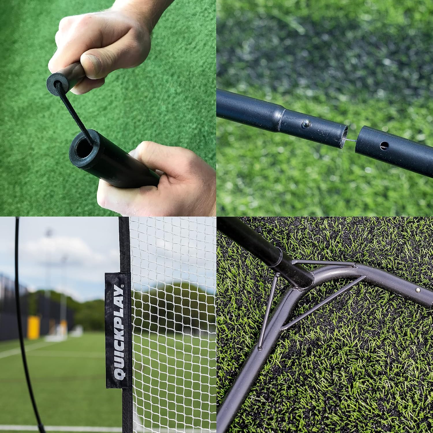 QUICKPLAY MEGA NET Portable Backstop Netting | Fast Set-Up Free-Standing Sports Net Barrier | Available in 12x9' & 32x9'