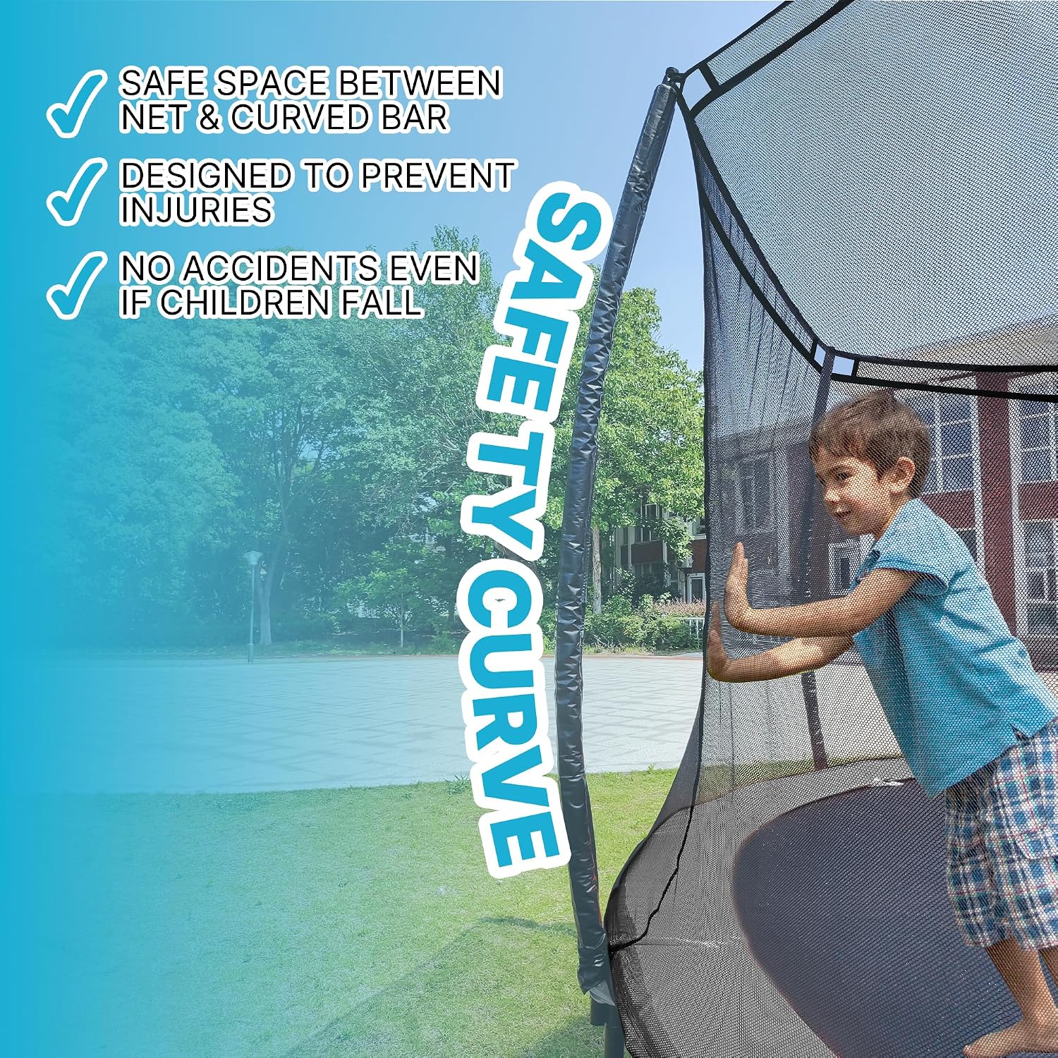 LeJump 14FT 12FT 10FT Springless Outdoor Trampoline with Net, ASTM Approved Backyard Big Trampolines for Kids and Adults