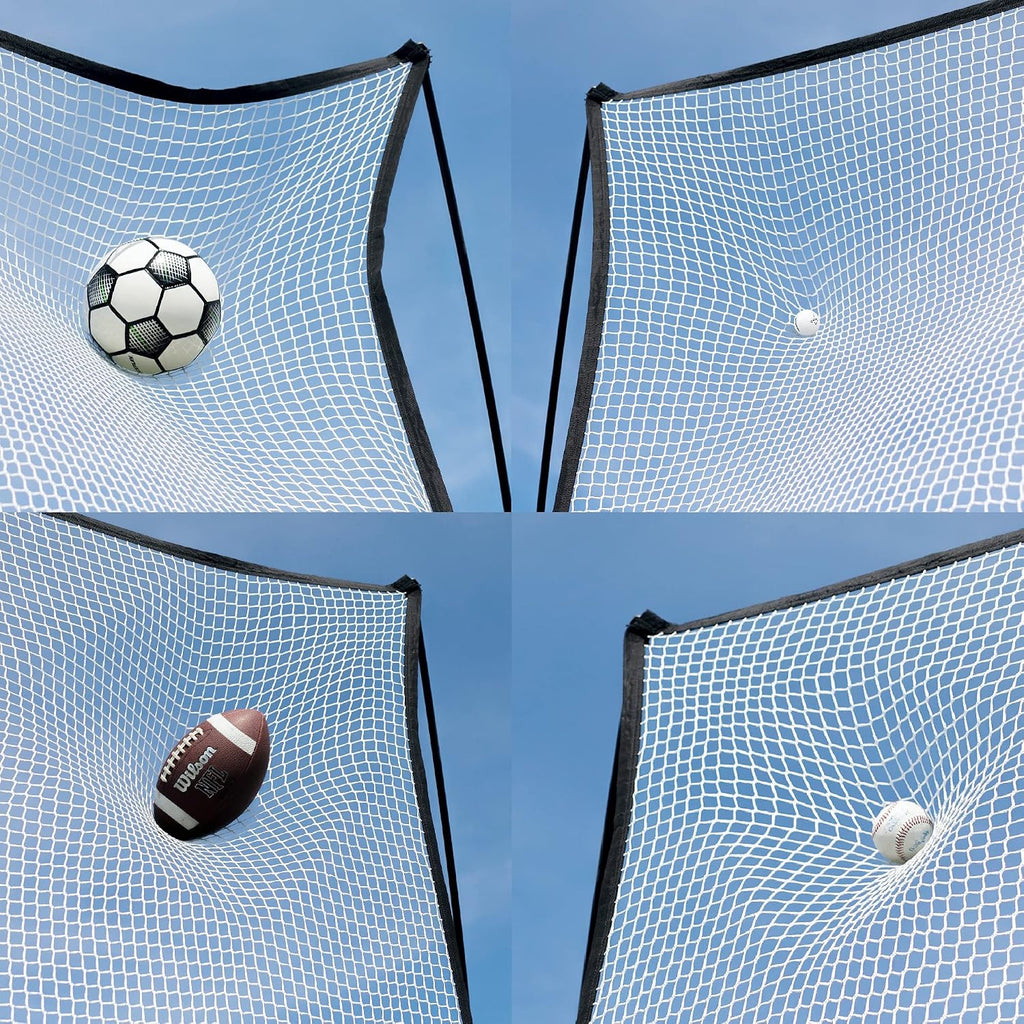 QUICKPLAY MEGA NET Portable Backstop Netting | Fast Set-Up Free-Standing Sports Net Barrier | Available in 12x9' & 32x9'