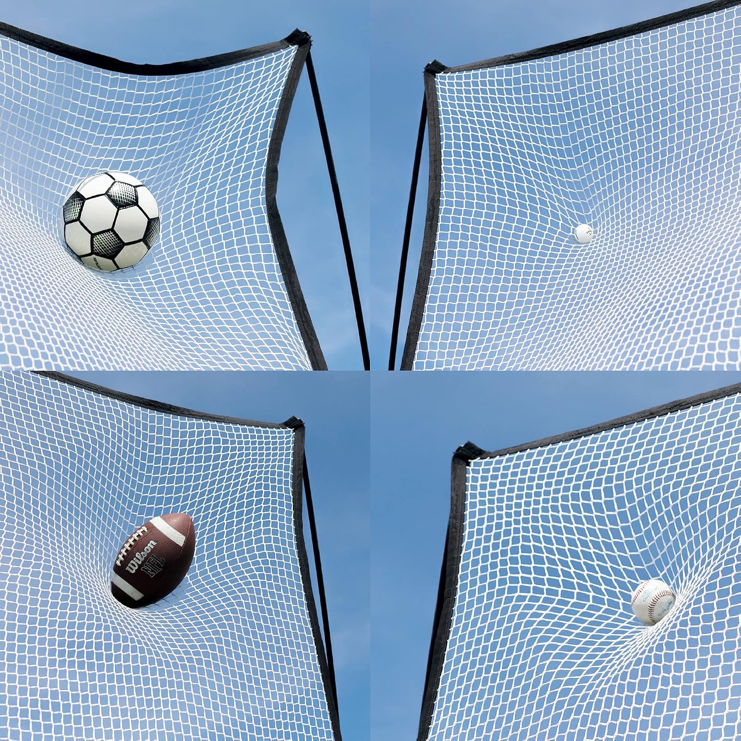 QUICKPLAY MEGA NET Portable Backstop Netting | Fast Set-Up Free-Standing Sports Net Barrier | Available in 12x9' & 32x9'