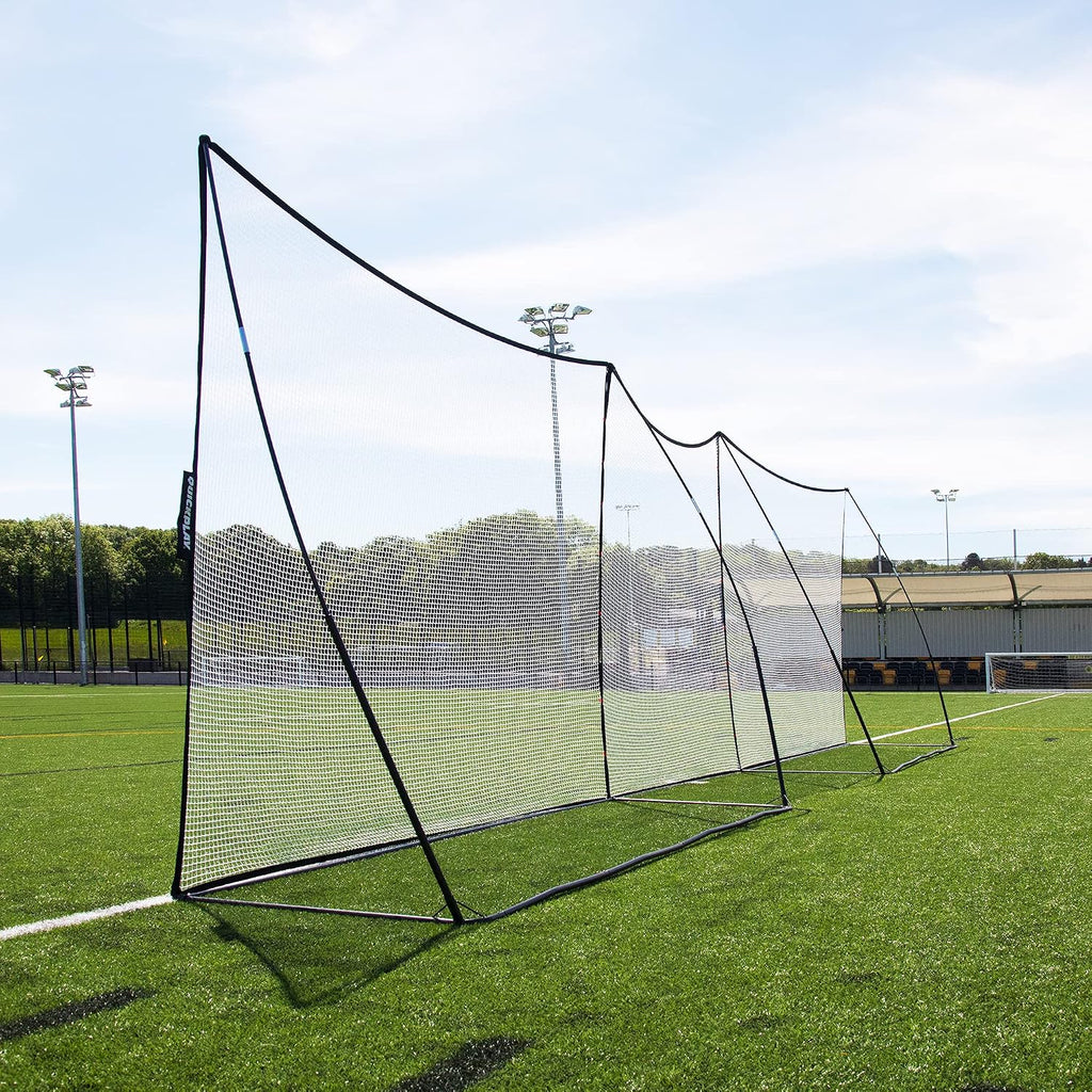 QUICKPLAY MEGA NET Portable Backstop Netting | Fast Set-Up Free-Standing Sports Net Barrier | Available in 12x9' & 32x9'
