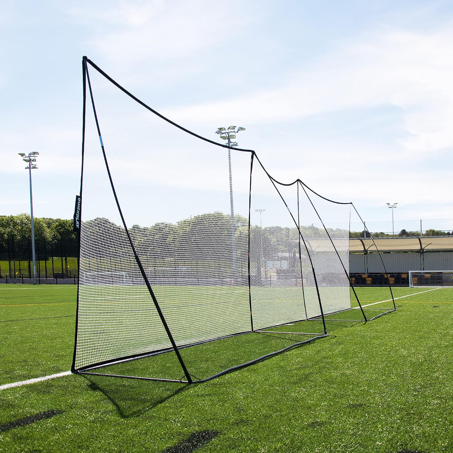 QUICKPLAY MEGA NET Portable Backstop Netting | Fast Set-Up Free-Standing Sports Net Barrier | Available in 12x9' & 32x9'