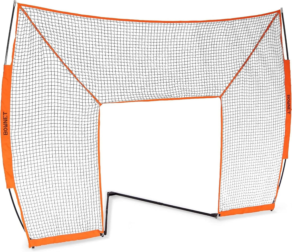 Bownet Portable Lacrosse Backstop Net 12' x 9' – Halo Goal Barrier & Shooting Trainer with Frame, E.A.S. Technology, Indoor/Outdoor Folding Practice Net, Carry Bag Included