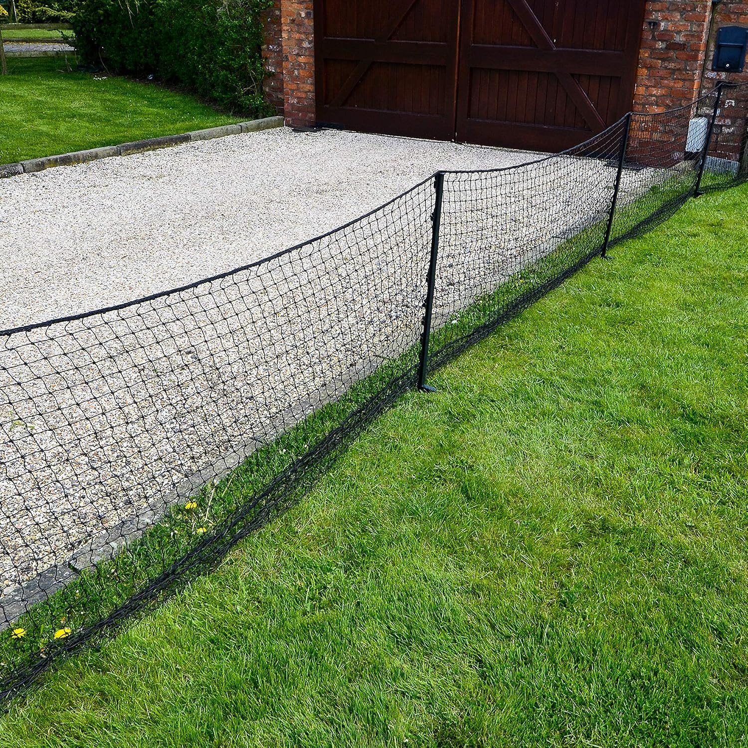 Cricket Ball Stop Net | Backyard Backstop Netting [66ft x 3ft Post and Net Package]