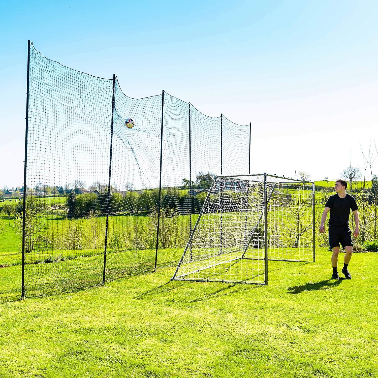 Stop that Ball™ Backstop Net Systems | Multi-Sport Ball Stop Net & Posts | Pop-Up, Freestanding & Socketed Options [7 Sizes]